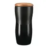 Custom Reno Ceramic Tumbler with Wood Lid - 10oz