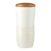 Reno Double Wall Ceramic Tumbler w/Wood Lid 10oz