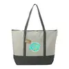 Custom Branded Recycled Cotton Zippered Tote - 10oz