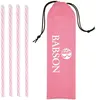 Reusable Straws in Drawstring Pouch