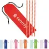 Reusable Straws in Drawstring Pouch