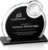 Custom Crystal Globe Award with Base