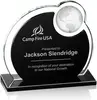 Custom Crystal Globe Award with Base