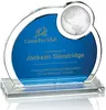 Custom Crystal Globe Award with Base