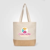 Shopper Tote Bag - 5 oz. Recycled Cotton Blend with Jute