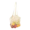 Custom Riviera Cotton Mesh Market Bag with Zippered Pouch