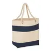 Custom Cotton Canvas Tote with Rope Handles - 16oz