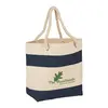 Custom Cotton Canvas Tote with Rope Handles - 16oz