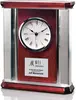 Custom Rosewood Mantle Clock - Promotional Office Gift