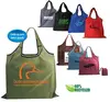 Eco-Friendly RPET Foldable Carryall with Custom Logo - Heavy Duty Reusable Tote (30 lb Capacity)