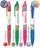 Rubber Grip Click Pen with Colored Trim