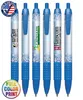 Rubber Grip Click Pen with Colored Trim