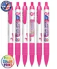 Rubber Grip Click Pen with Colored Trim