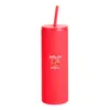 Rubberized 20 oz Tumbler with Straw