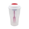 Salad Shaker Container with Fork and Dressing Container