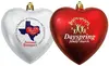 Satin Finish Heart Shaped Shatterproof Ornament (4")