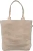 Cotton & Jute Tote with Herringbone Pattern