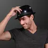 Sequin Black Flashing Fedoras with Black Bands