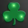 Shamrock Flashing Green LED Lapel Pin