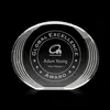 Striped Edge Custom Sheraton Oval Award with Imprint Area