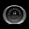 Striped Edge Custom Sheraton Oval Award with Imprint Area