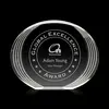 Striped Edge Custom Sheraton Oval Award with Imprint Area