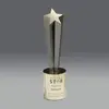 Customizable Shooting Star Achievement Award: Black Nickel with 24K Gold Plating