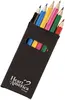 Six-Color Wooden Pencil Set in Black Box