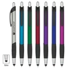 Sleek Plunger Action Pen with Stylus