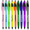 Sleek Silver Pen with Colorful Accent Trim - Customizable