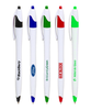 Sleek Silver Pen with Colorful Accent Trim - Customizable