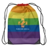 Small Rainbow Drawstring Bag