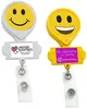 Smiley Hands Retractable Badge Reel (Yellow, White)