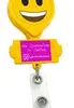 Smiley Hands Retractable Badge Reel (Yellow, White)