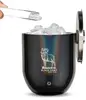 Snowfox® Insulated Ice Bucket with Unique Hanging Lid and Tongs - 3 Liter Capacity