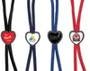 Soft Braided Heart Slider Lanyard with Breakaway Safety