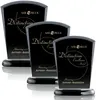 Custom Black Wooden Base Award with Aluminum Accent and 1 Colorfill