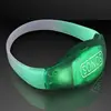 Sound Activated Light Up Green LED Flashing Bracelets