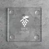 Square Glass Coasters: Single