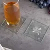 Square Glass Coasters: Single