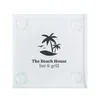 Square Glass Coasters: Single