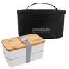 Stackable Bento Box With Insulated Carrying Case