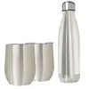 Stainless Steel Bottle & Goblet Set