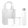 Stainless Steel Wine Goblet & Bottle Gift Set with Reusable Tote Bag