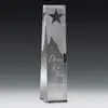 Custom Star Obelisk Award in Optical Crystal - Elegant Recognition Gift