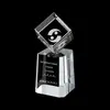 Custom Logo Rotating Cube Trophy