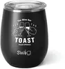 Swig 14 oz. Matte Stemless Wine Cup with Leak-Proof Lid - Premium Insulated Travel Tumbler