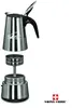 Swiss Force® Premium 6-Cup Stovetop Espresso & Coffee Maker - Italian Style Moka Pot for Classic Brews and Lattes