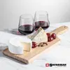 Swissmar® Bamboo Board & 2 Breckland Stemless Wine