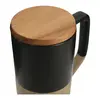 Tahoe Tea & Coffee Ceramic Mug with Wood Lid 16oz